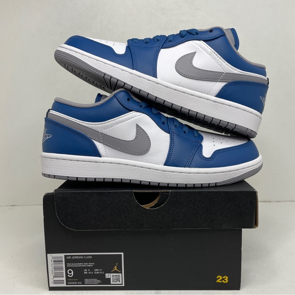 Nike Air Jordan 1 Retro Low “True Blue” 2023 - Picture 1 of 4